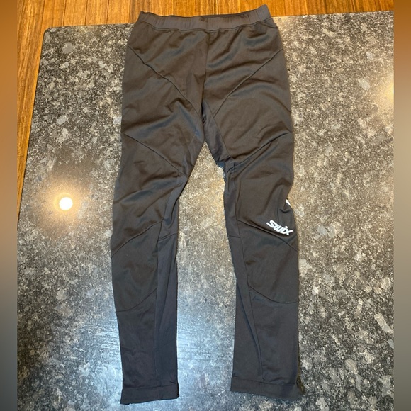 Swix Pants Womens Medium Black Ski Pants Tapered Ankle Zip Nordic - Picture 1 of 11